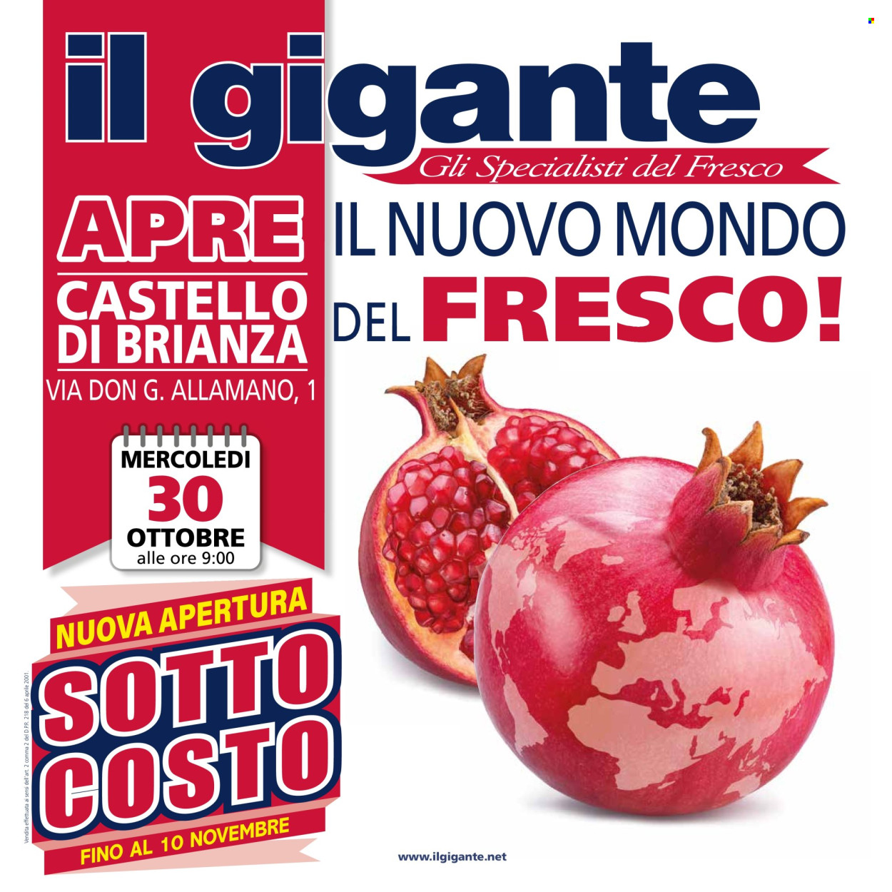 Volantino Il Gigante - 30/10/2024 - 10/11/2024. Pagina 1