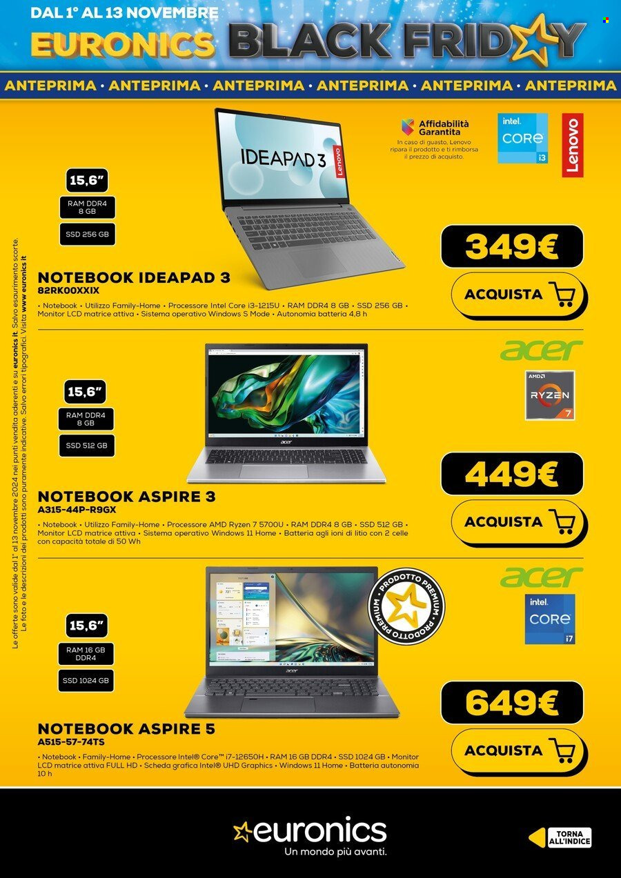 Volantino Euronics - 31/10/2024 - 13/11/2024. Pagina 21