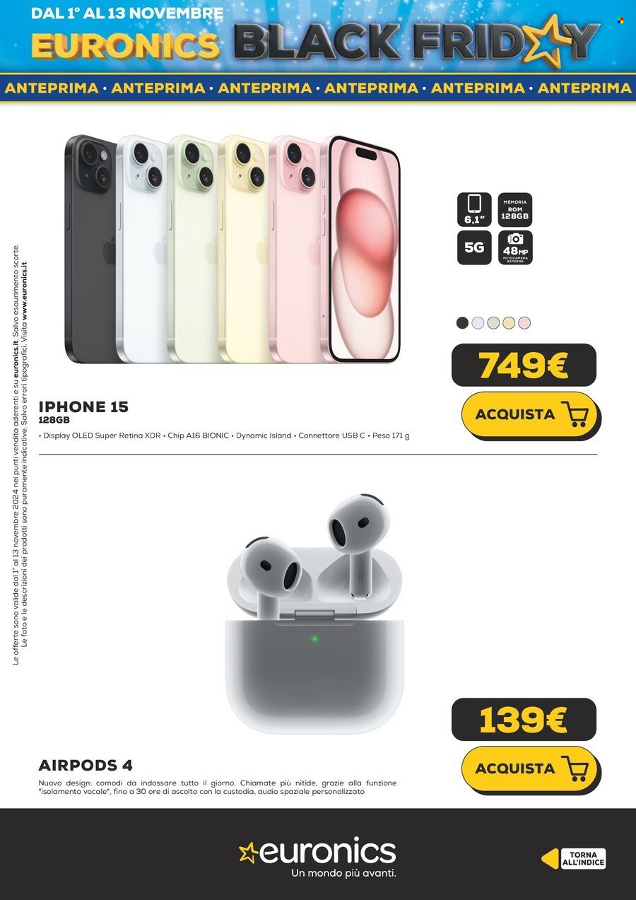 Volantino Euronics - 31/10/2024 - 13/11/2024. Pagina 61