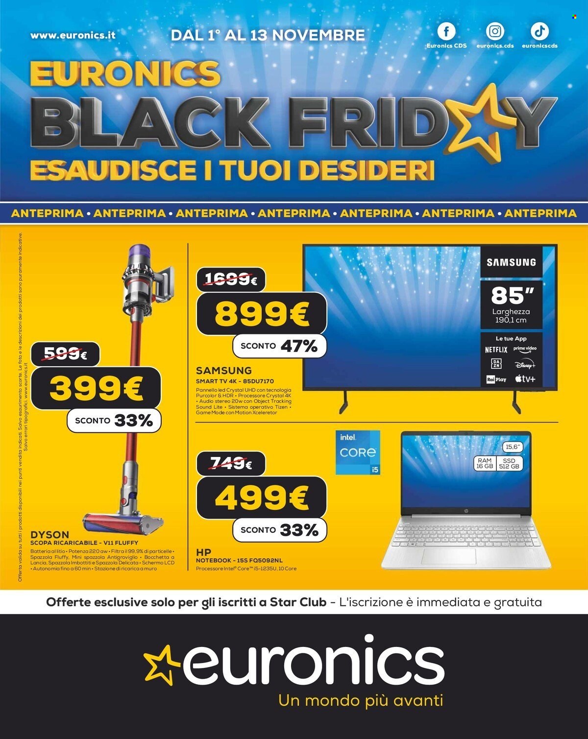Volantino Euronics - 1/11/2024 - 13/11/2024. Pagina 1