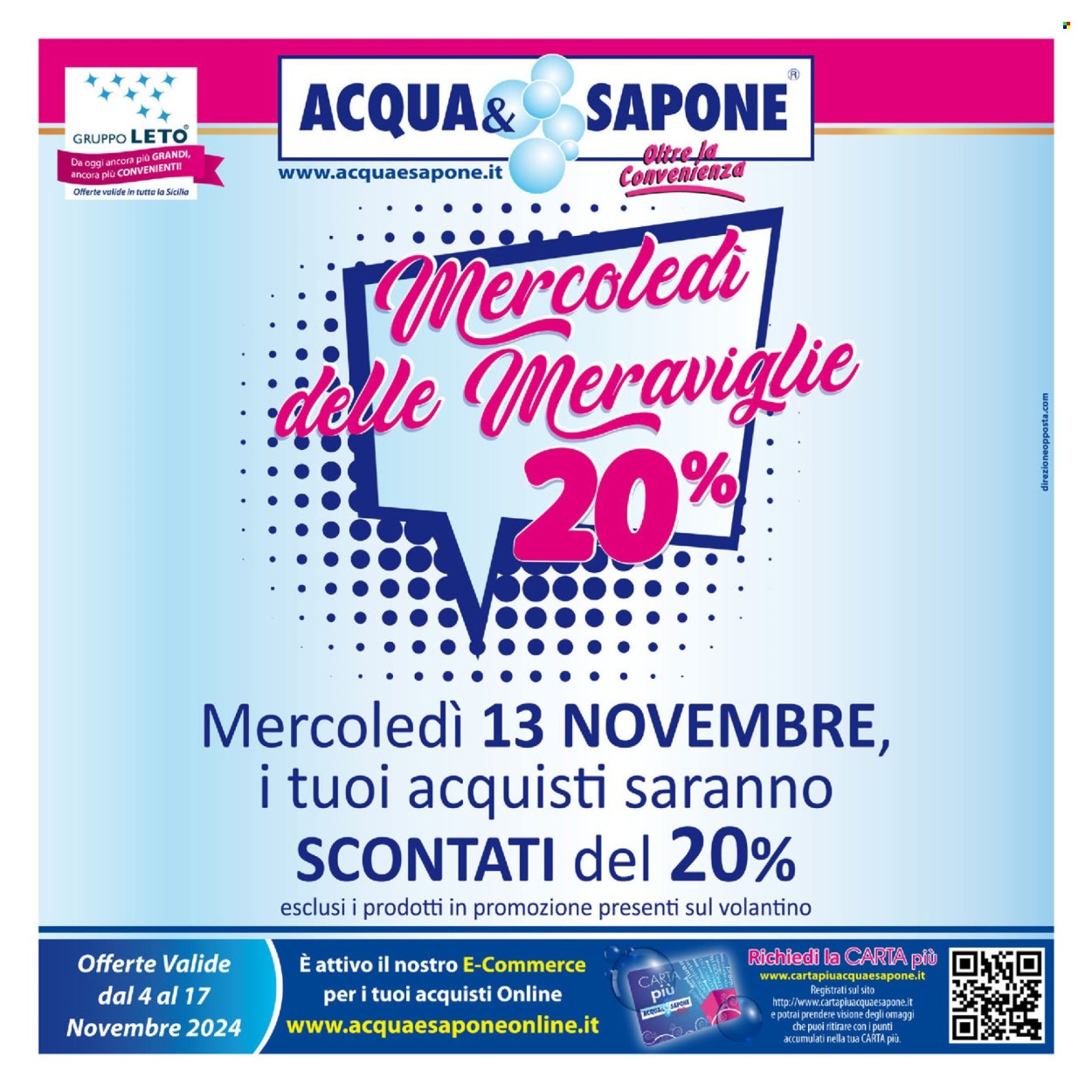 Leták Acqua & Sapone - 4.11.2024 - 17.11.2024. Strana 1