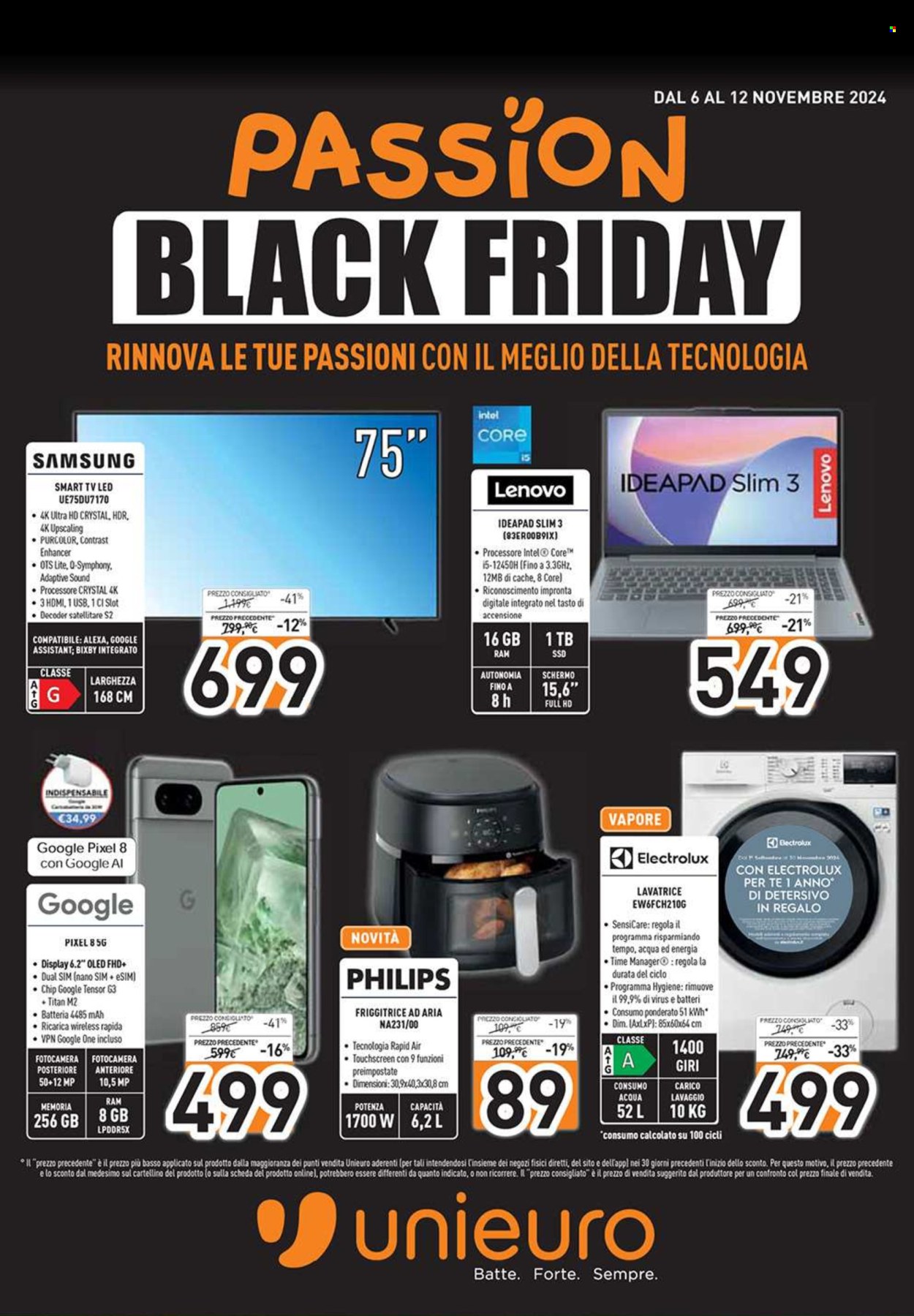 Volantino Unieuro - 6/11/2024 - 12/11/2024. Pagina 1