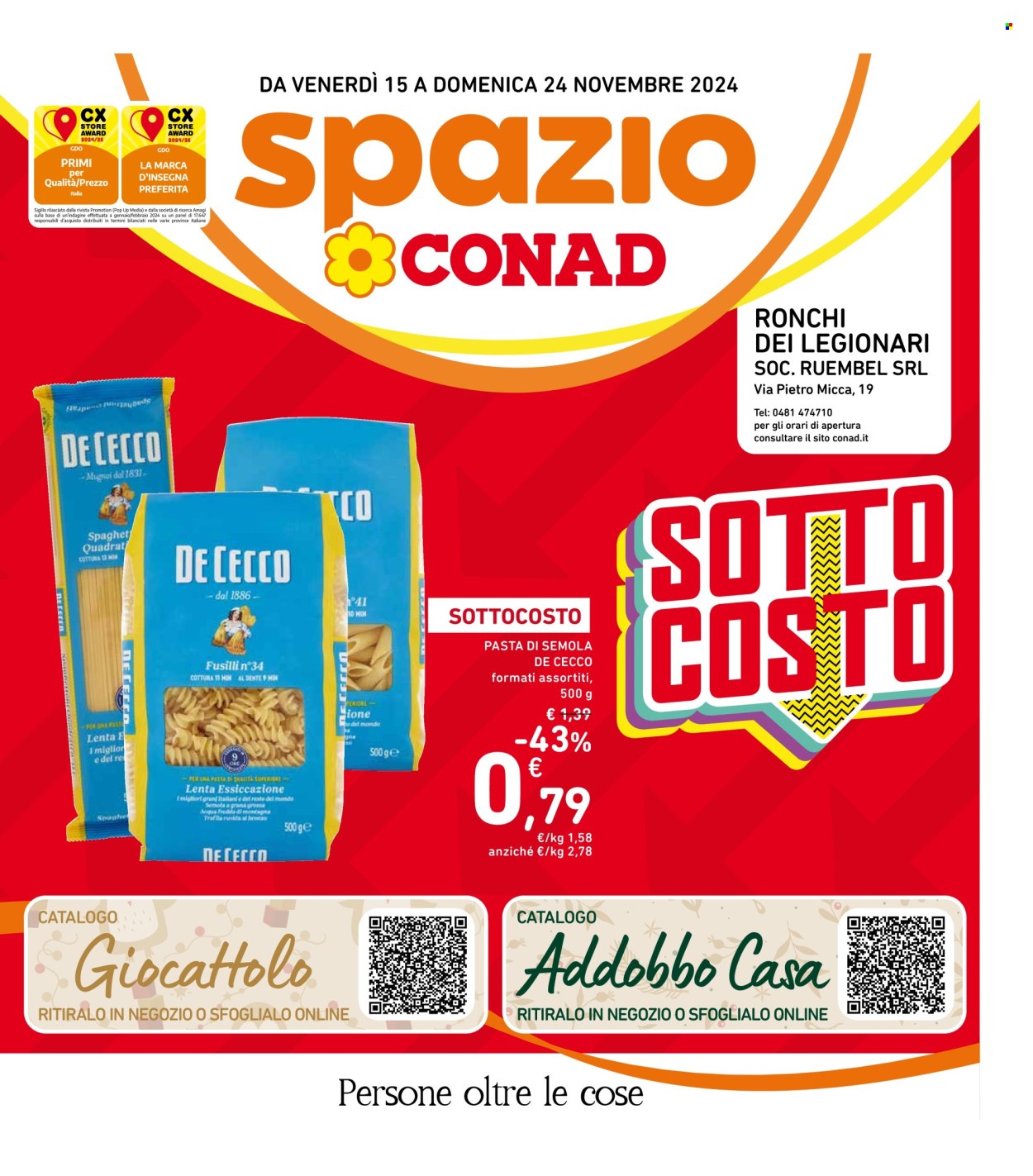Volantino Spazio Conad - 15/11/2024 - 24/11/2024. Pagina 1