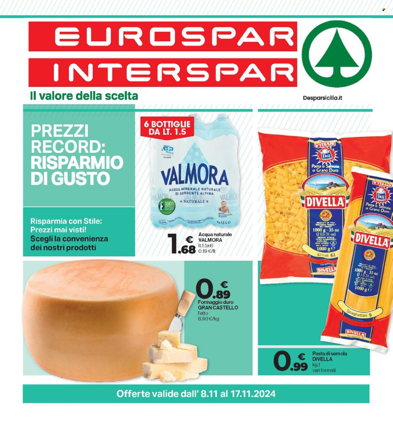 Volantino Eurospar - 8/11/2024 - 17/11/2024. Pagina 1