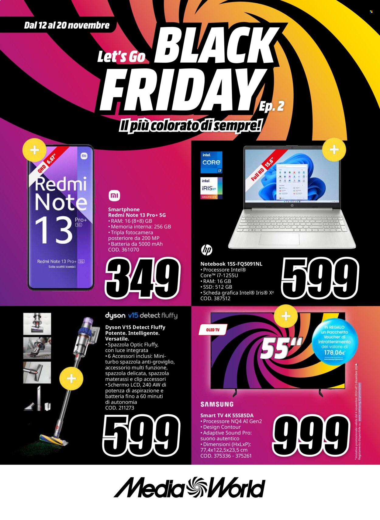 Volantino MediaWorld - 12/11/2024 - 20/11/2024. Pagina 1