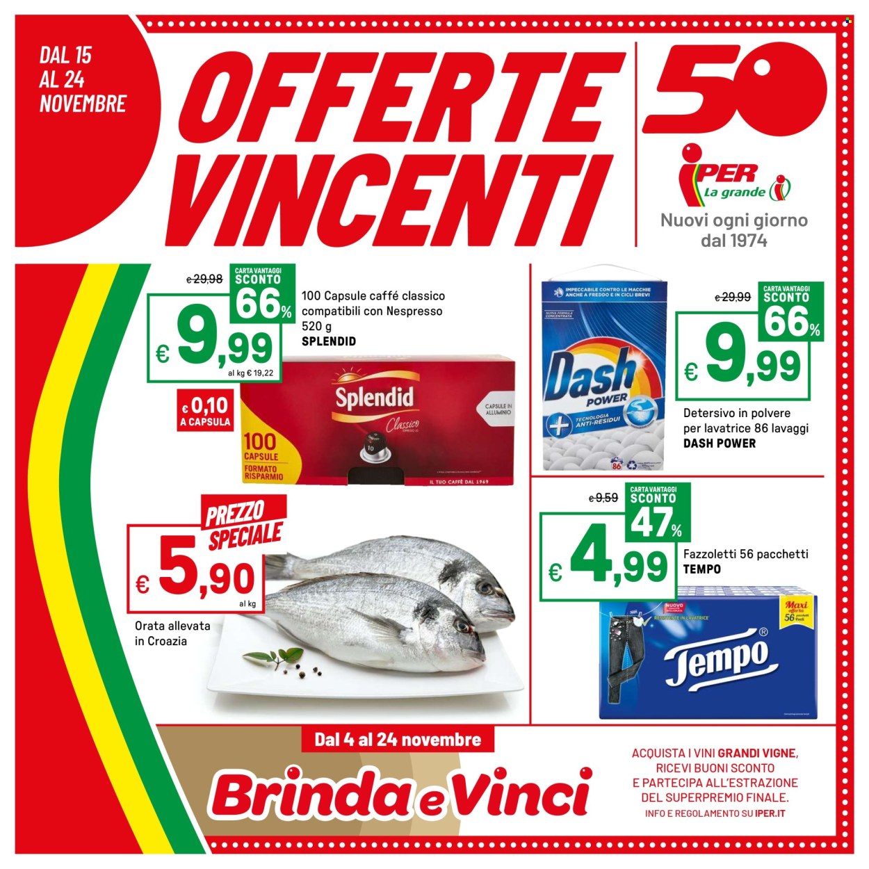 Volantino Iper, La grande i - 15/11/2024 - 24/11/2024. Pagina 1