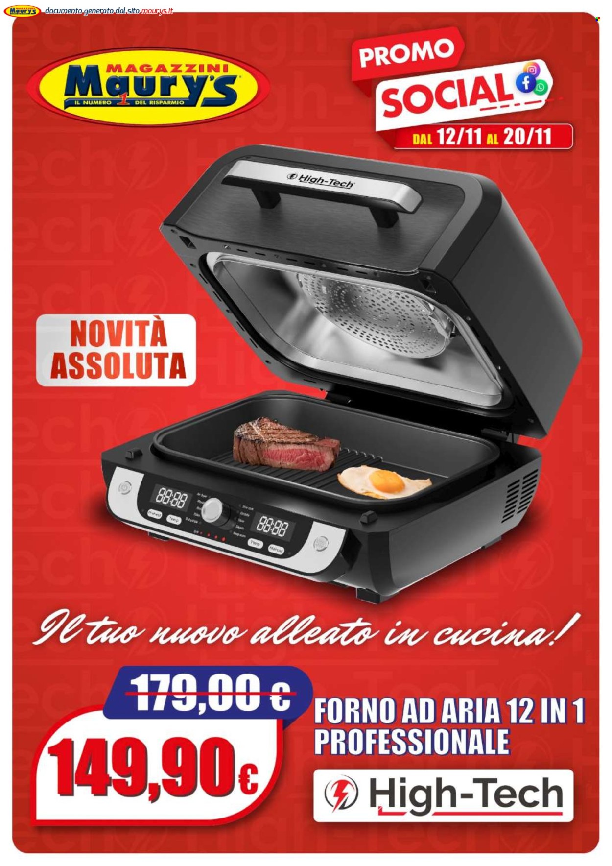 Volantino Maury's - 12/11/2024 - 20/11/2024. Pagina 1