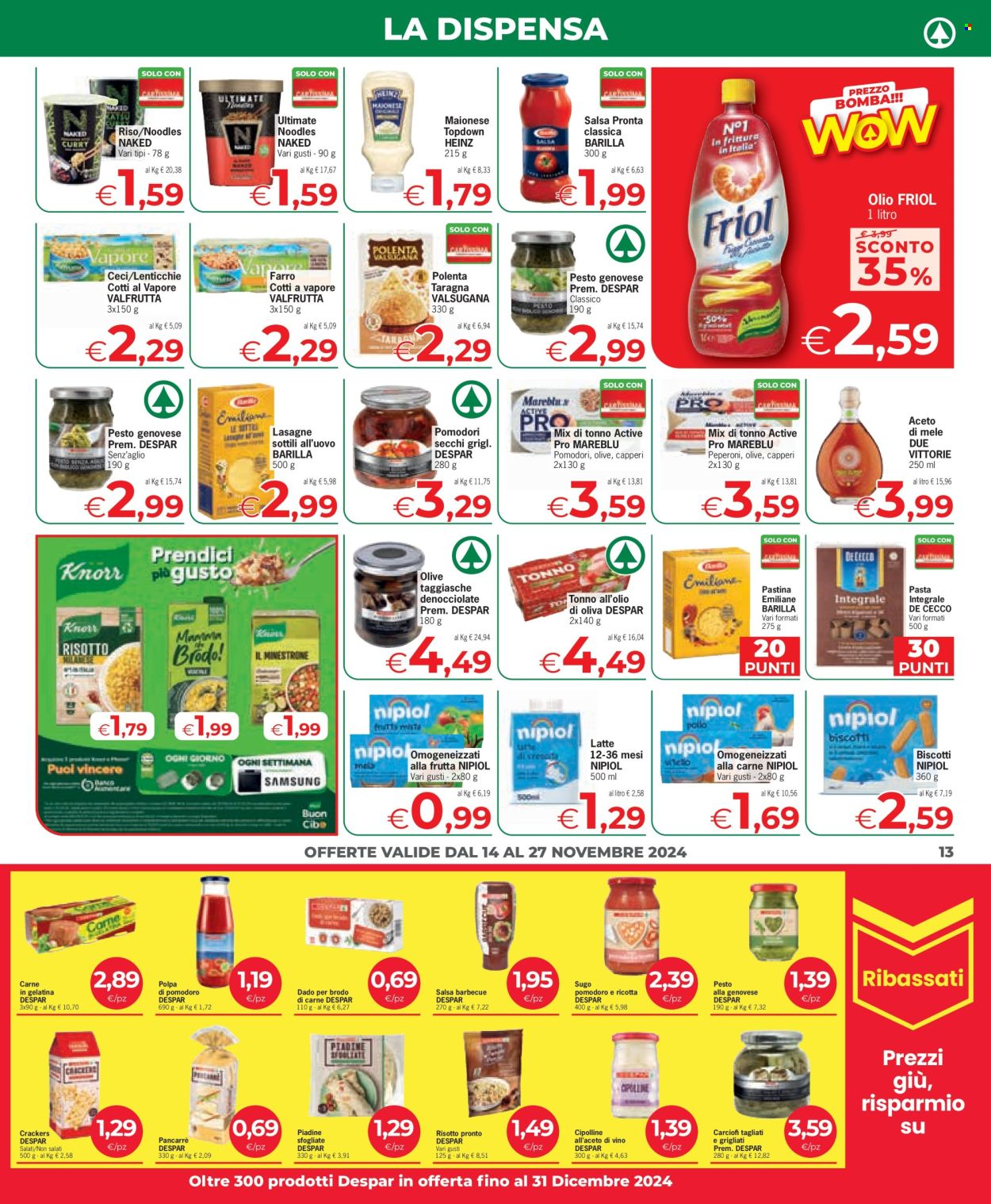 Volantino Eurospar - 14/11/2024 - 27/11/2024. Pagina 13