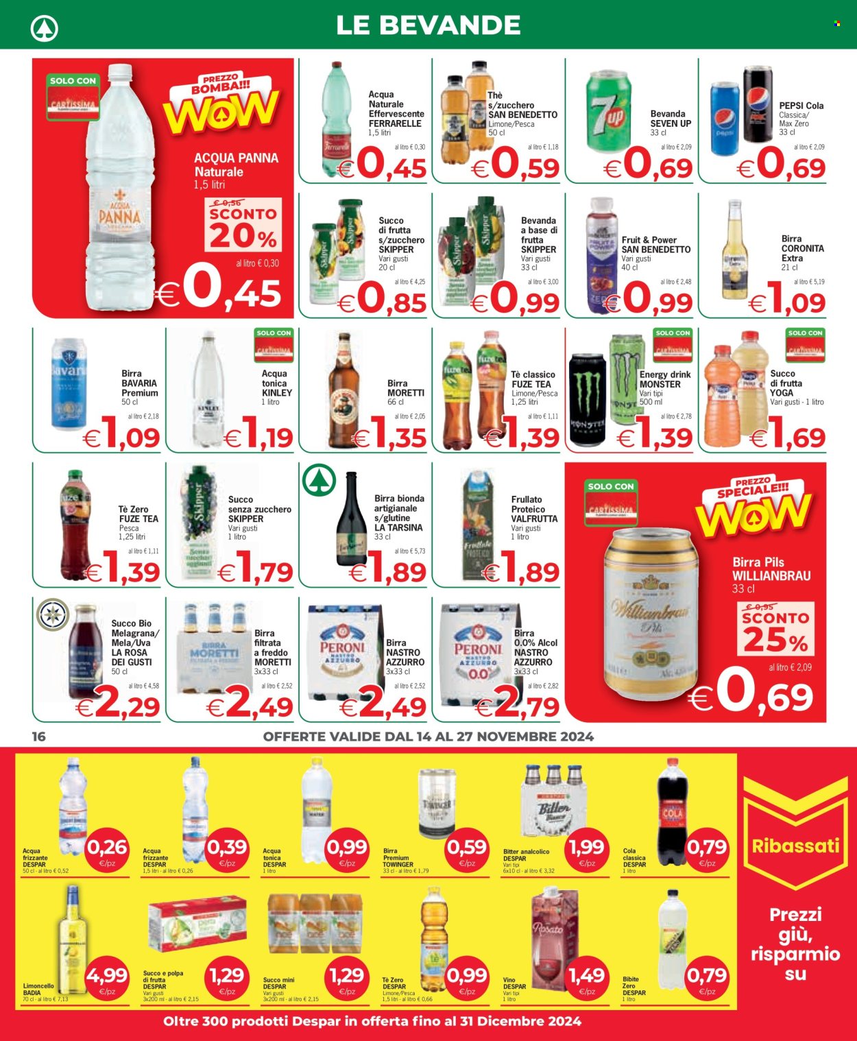 Volantino Eurospar - 14/11/2024 - 27/11/2024. Pagina 16