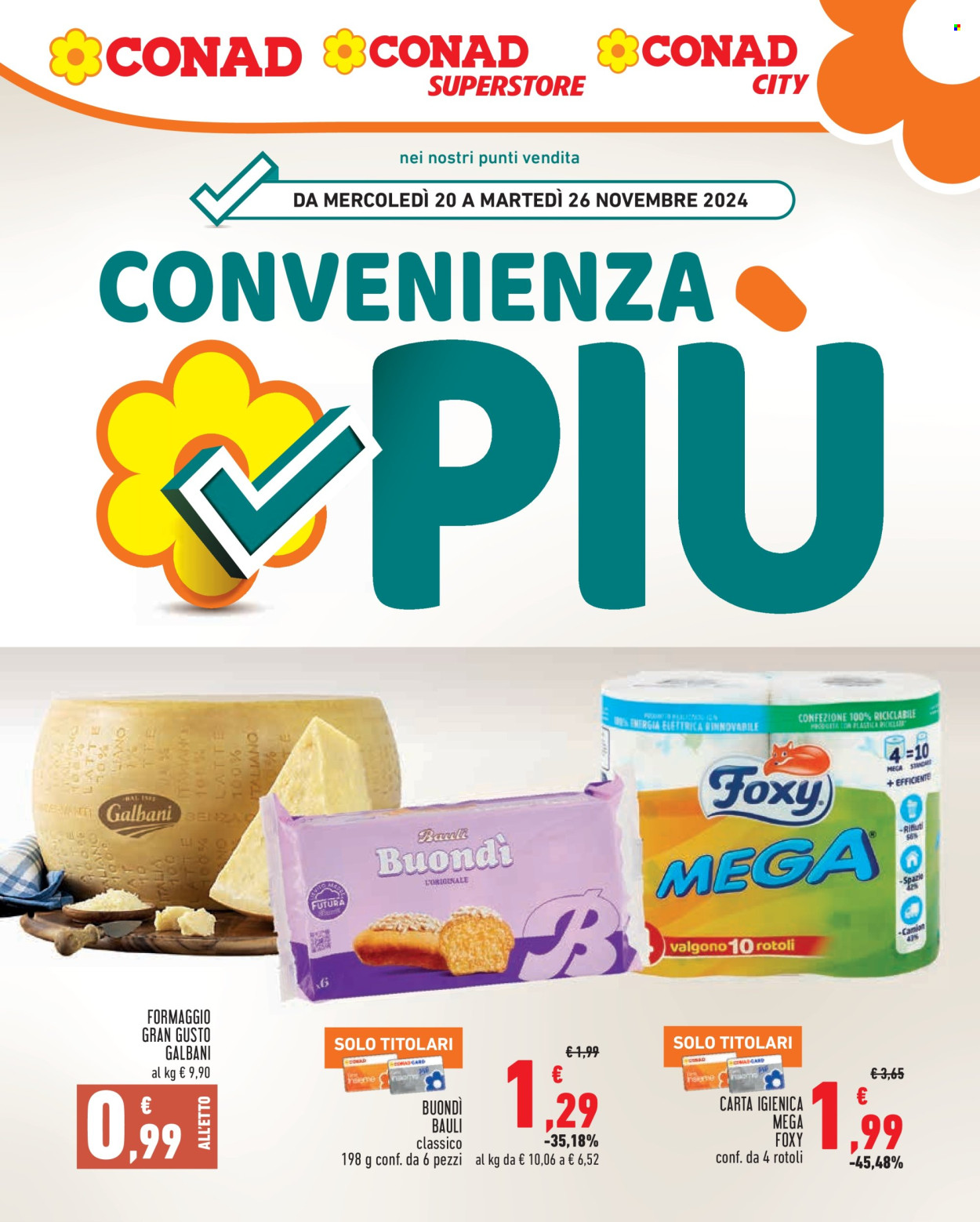 Leták Conad - 20.11.2024 - 26.11.2024. Strana 1