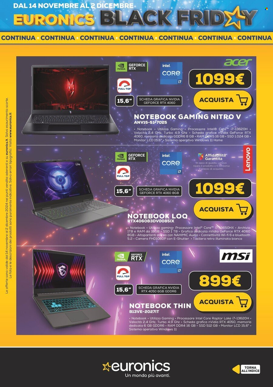 Volantino Euronics - 13/11/2024 - 2/12/2024. Pagina 21