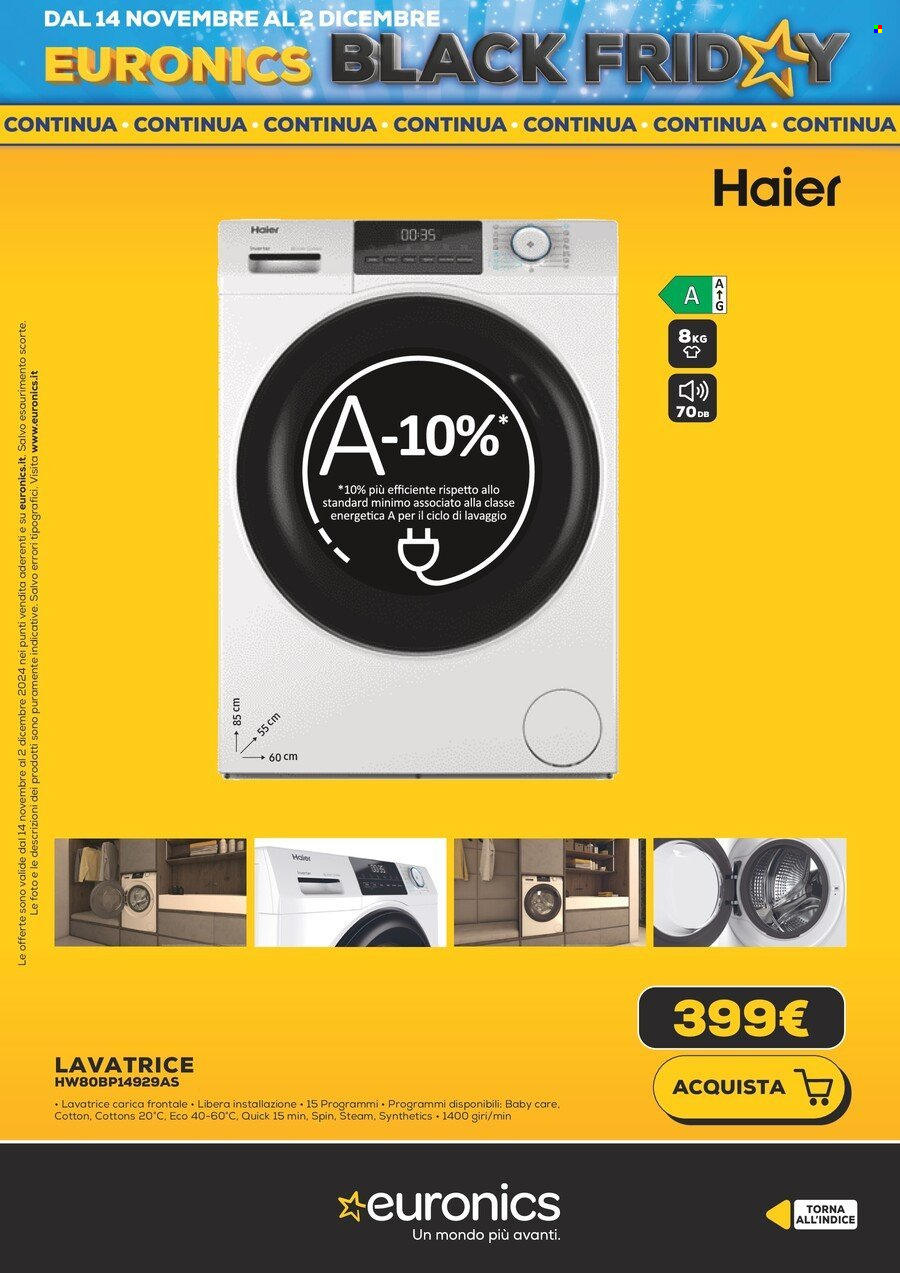 Volantino Euronics - 13/11/2024 - 2/12/2024. Pagina 42