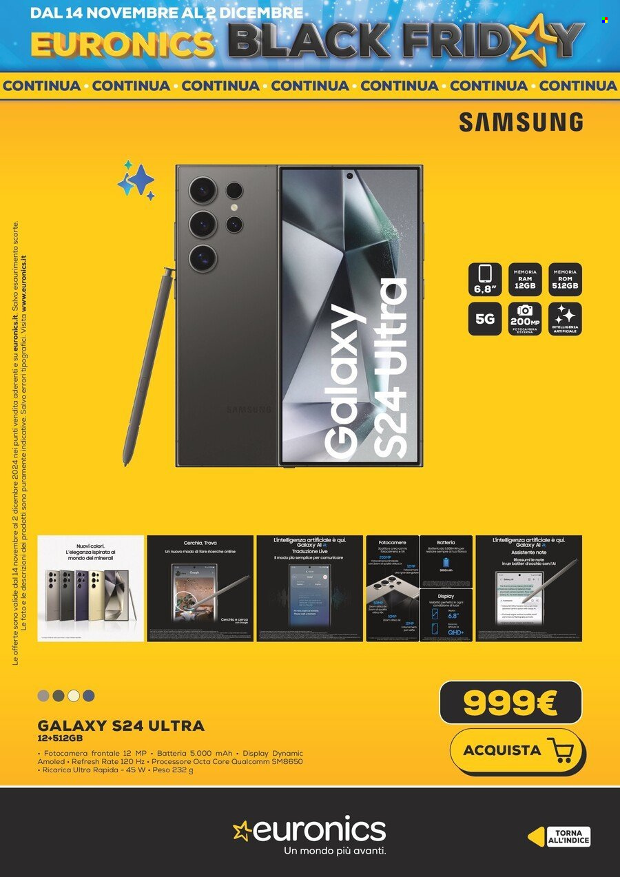Volantino Euronics - 13/11/2024 - 2/12/2024. Pagina 69