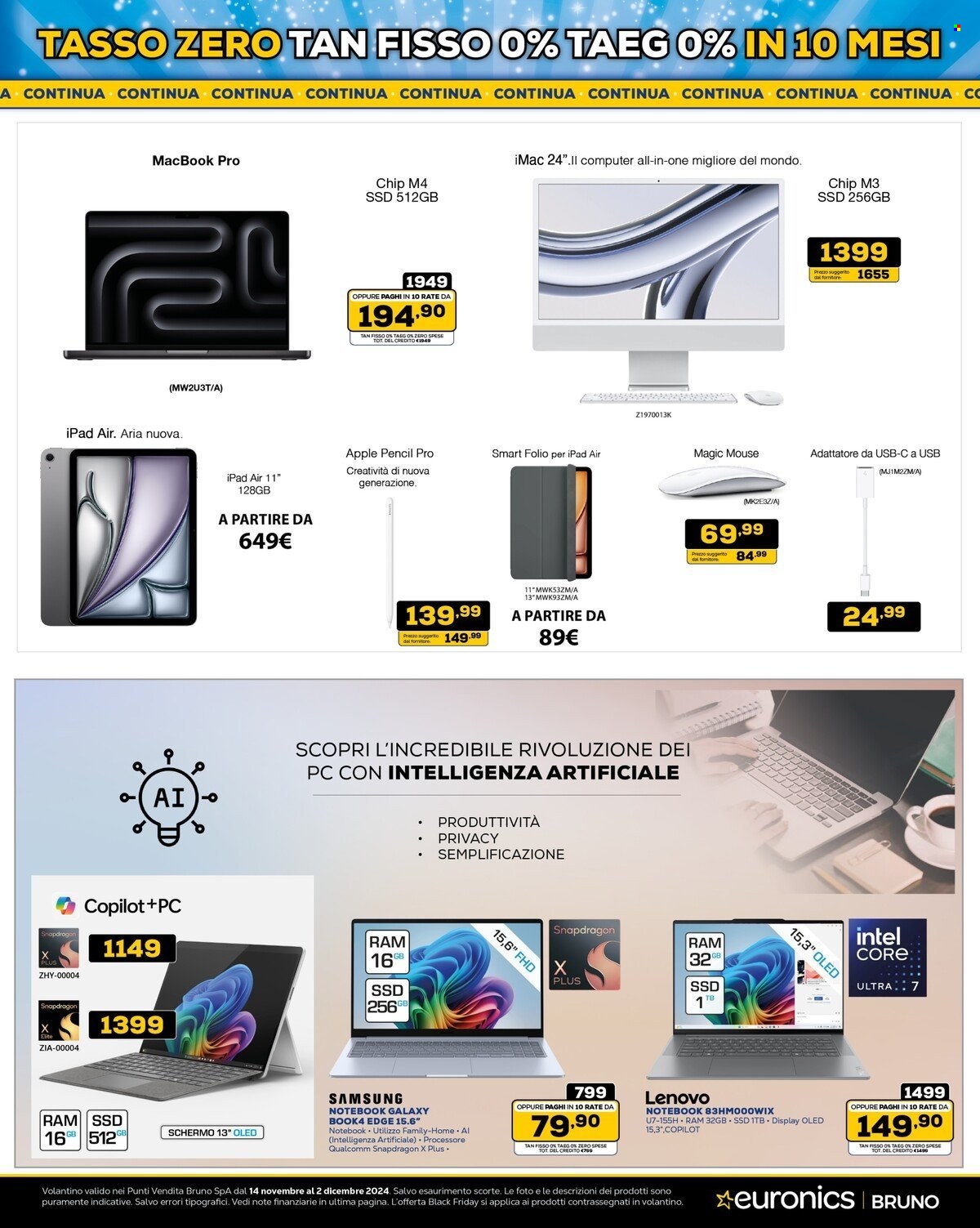 Volantino Euronics - 14/11/2024 - 2/12/2024. Pagina 9