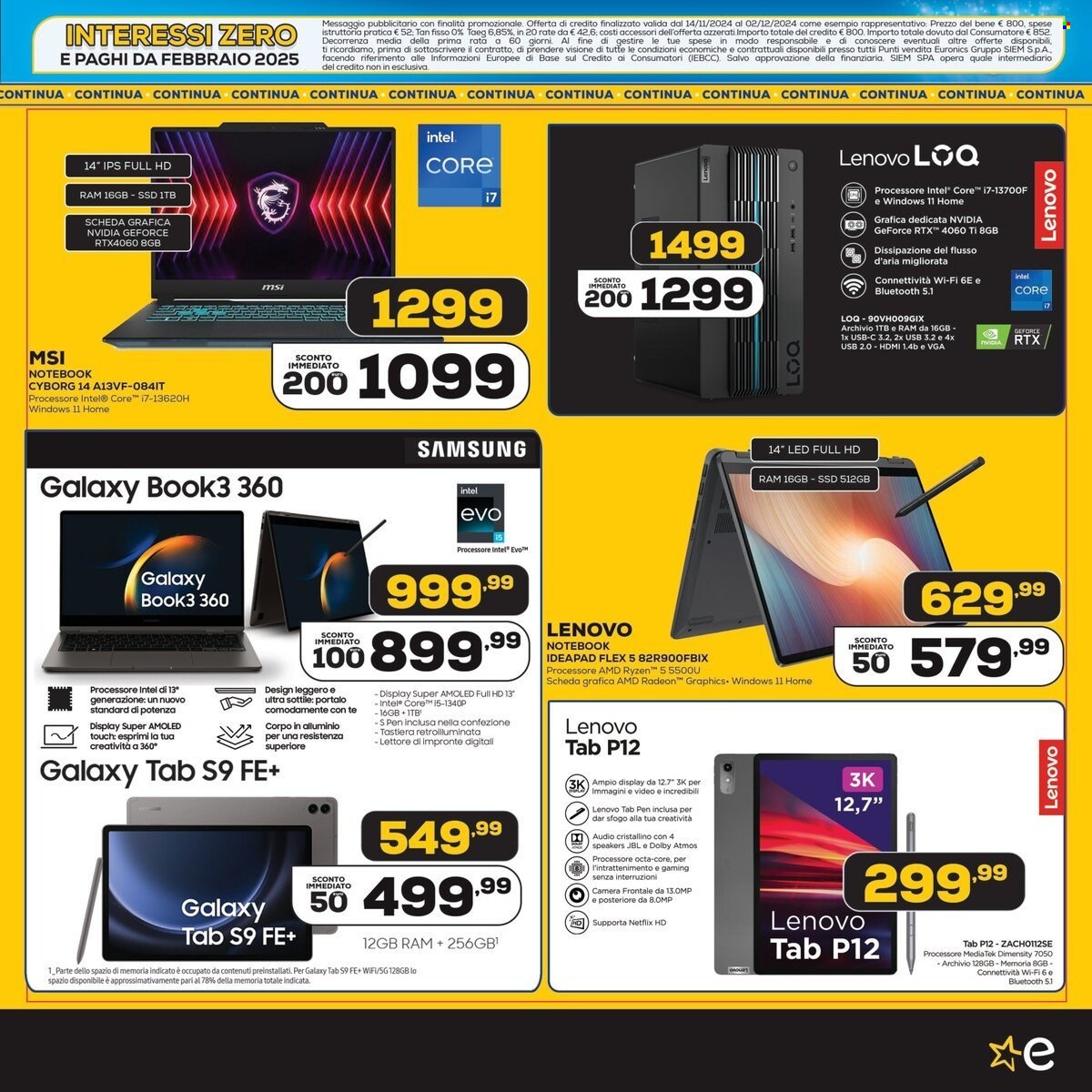 Volantino Euronics - 14/11/2024 - 2/12/2024. Pagina 9