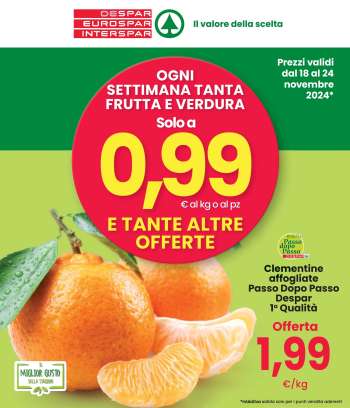Volantino Eurospar - 18/11/2024 - 24/11/2024.