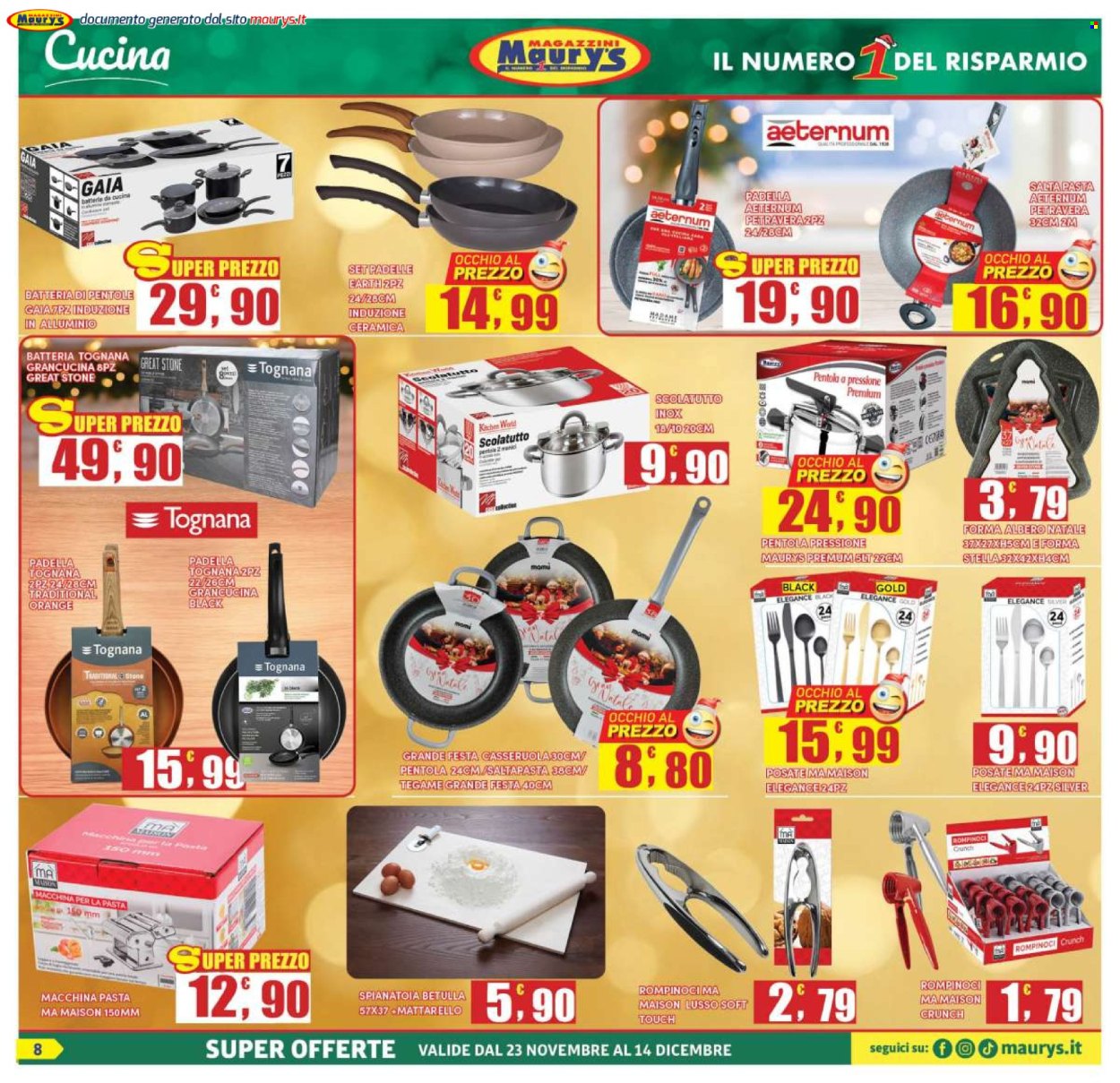 Volantino Maury's - 23/11/2024 - 14/12/2024. Pagina 8