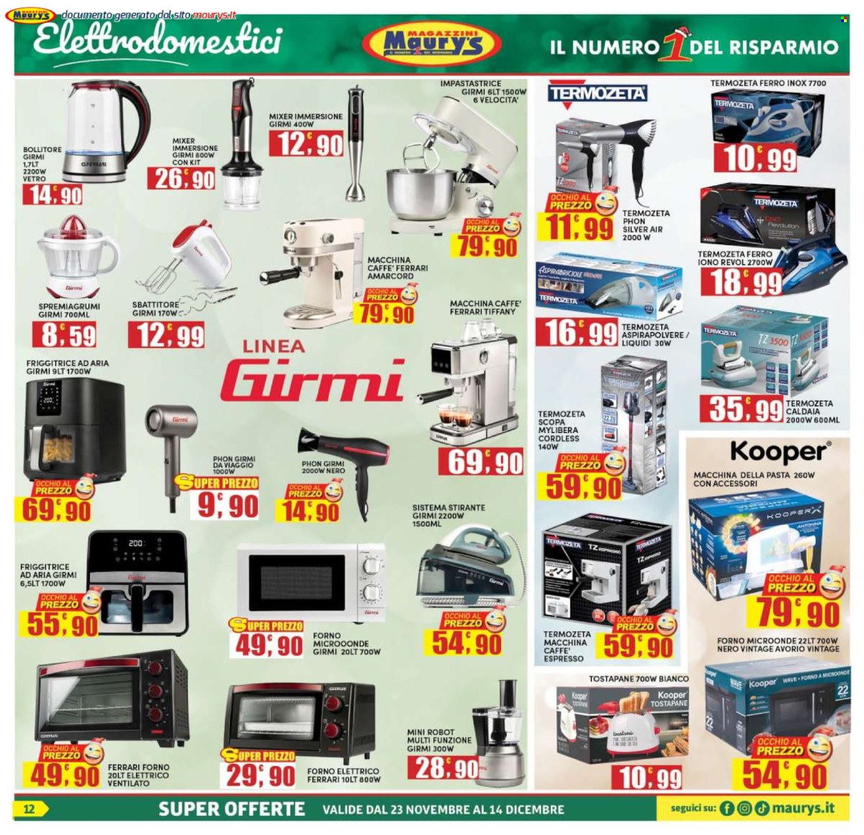 Volantino Maury's - 23/11/2024 - 14/12/2024. Pagina 12