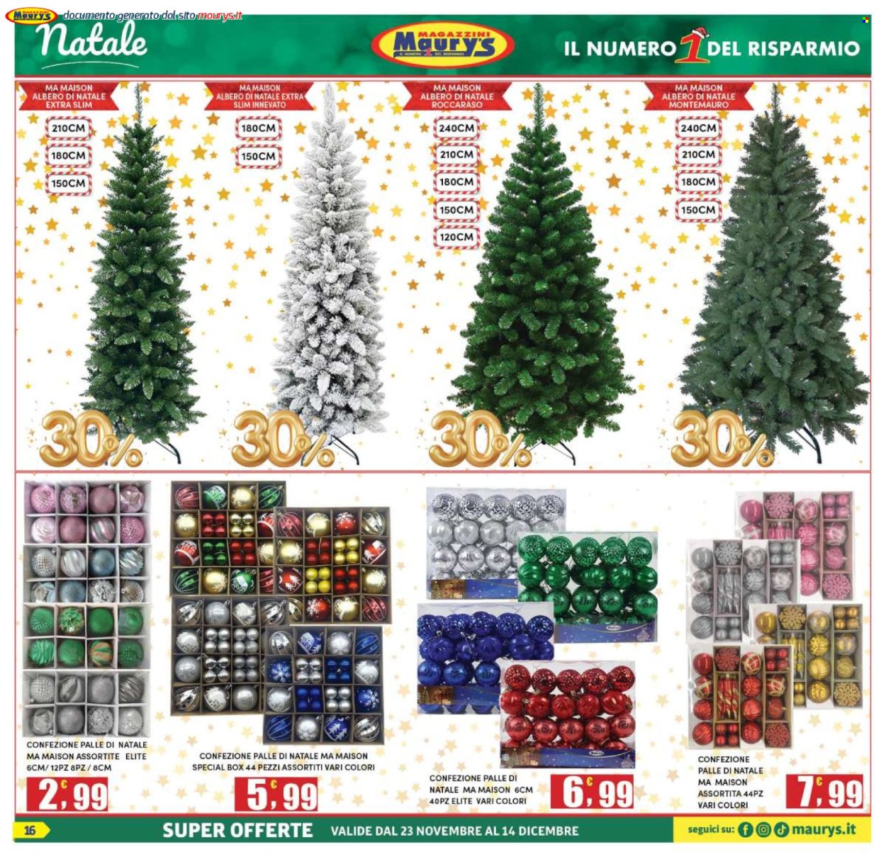 Volantino Maury's - 23/11/2024 - 14/12/2024. Pagina 16