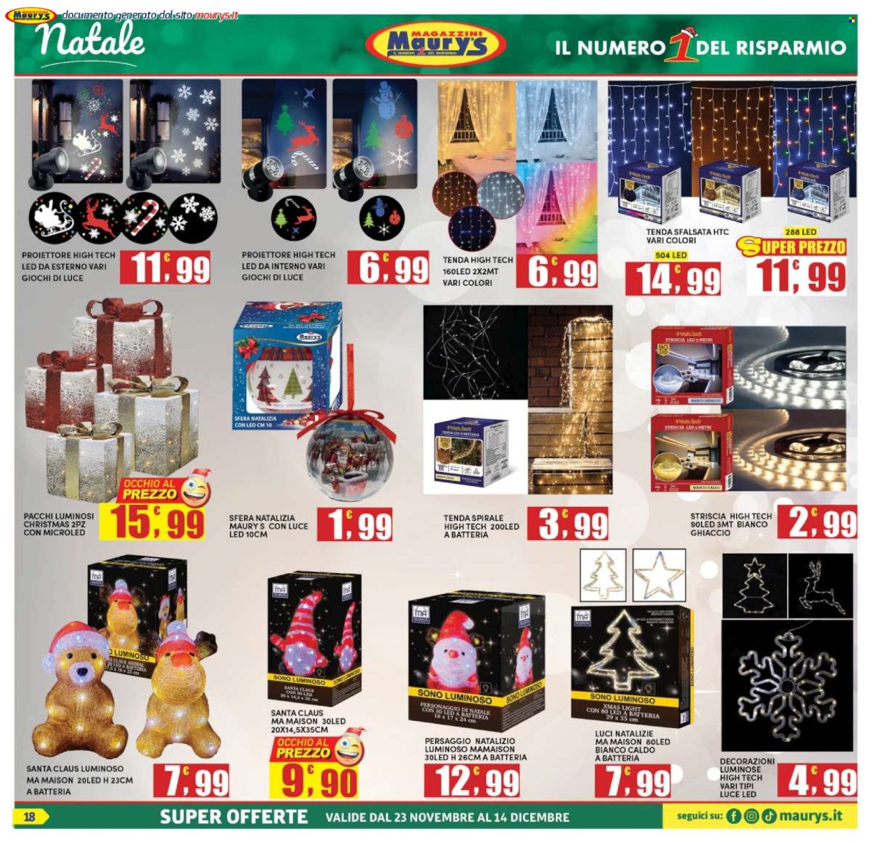 Volantino Maury's - 23/11/2024 - 14/12/2024. Pagina 18