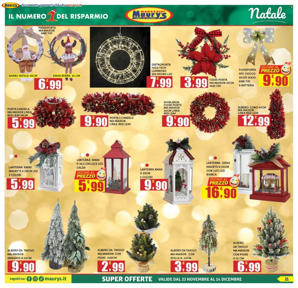 Volantino Maury's - 23/11/2024 - 14/12/2024. Pagina 21