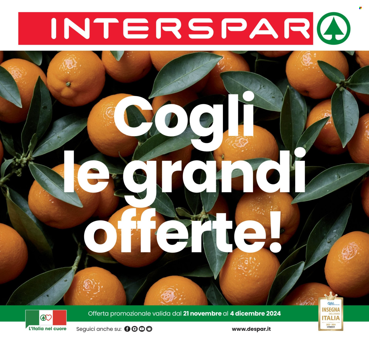 Volantino Interspar - 21/11/2024 - 4/12/2024. Pagina 1