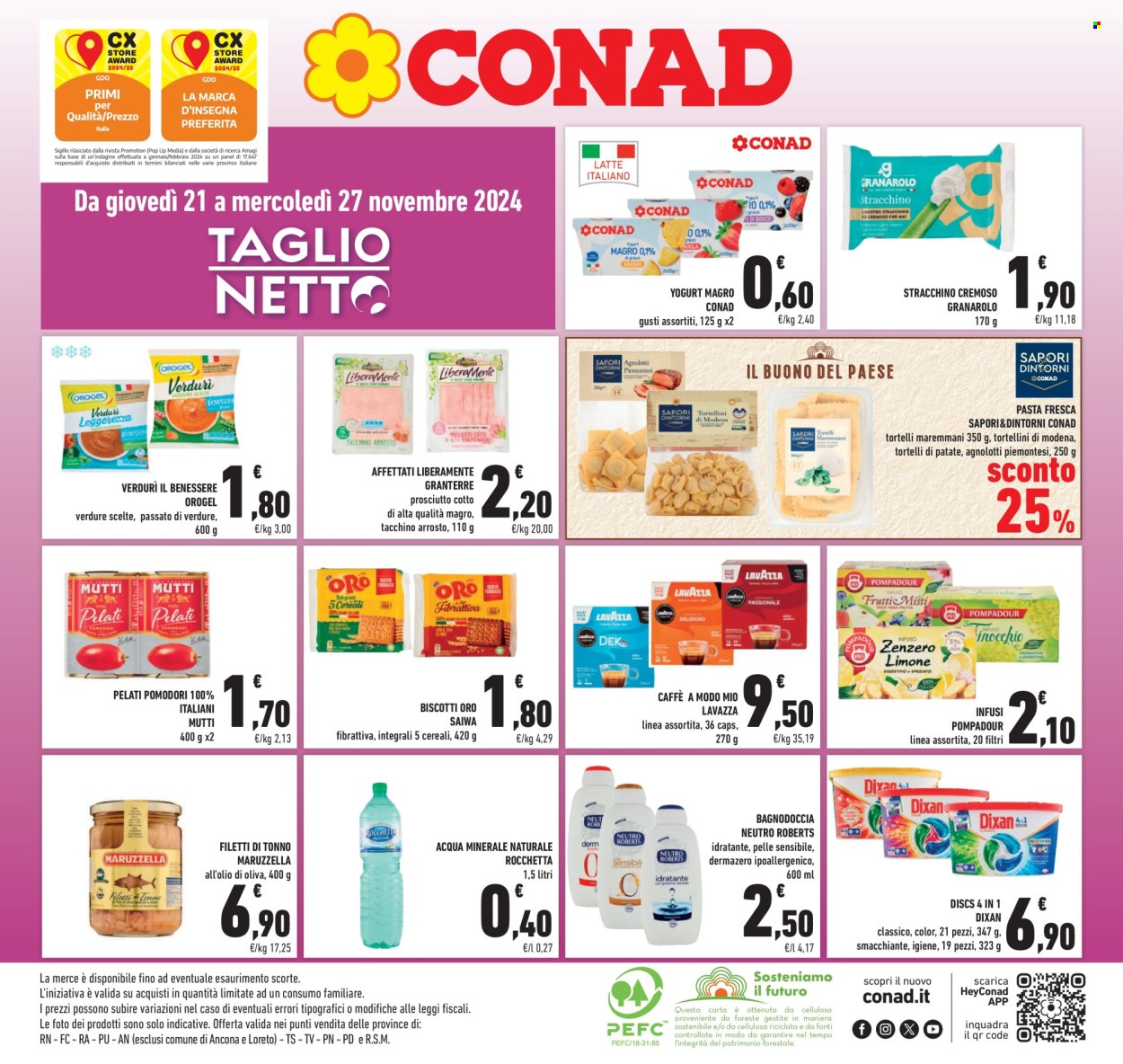 Volantino Conad - 21/11/2024 - 27/11/2024. Pagina 1