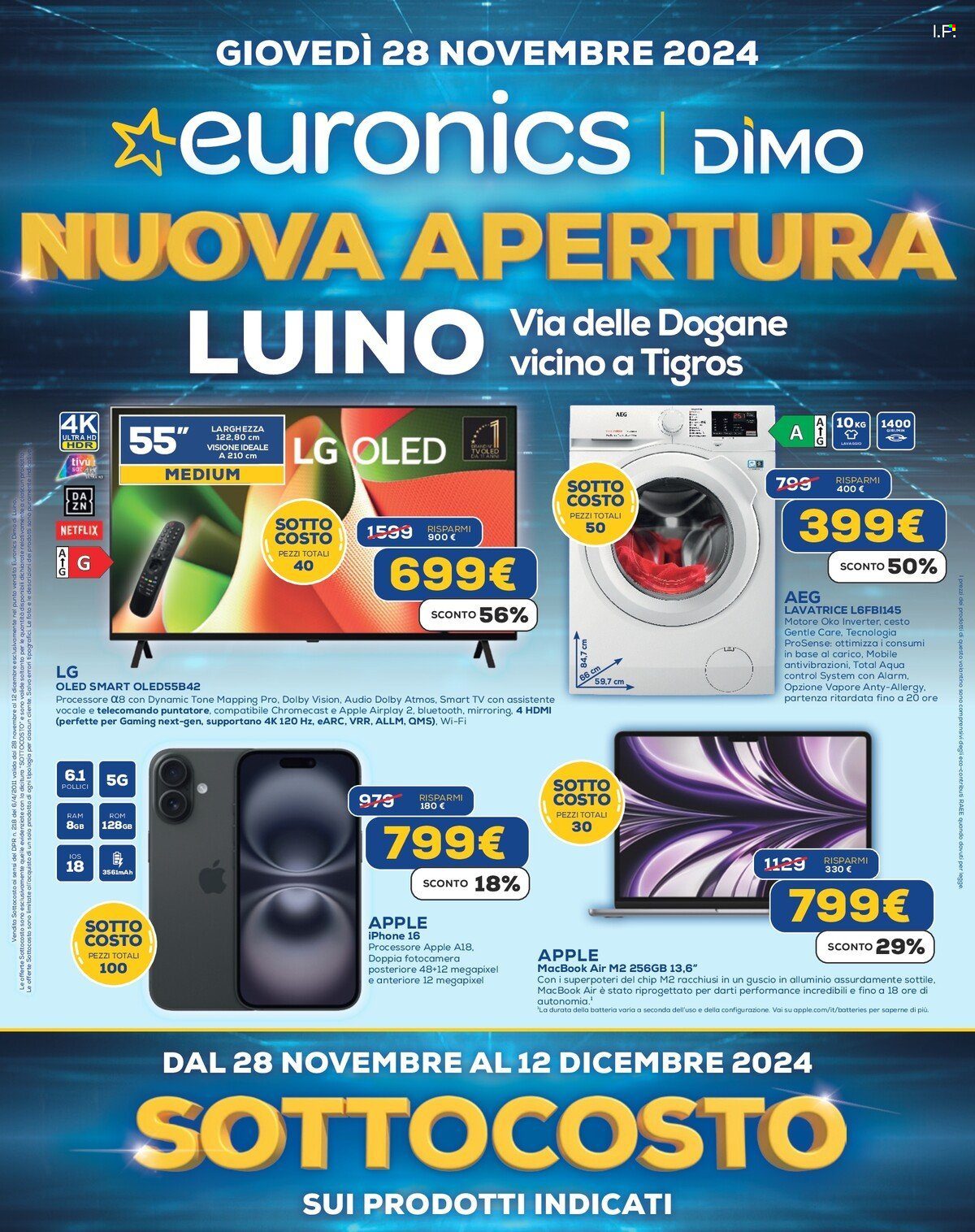 Volantino Euronics - 28/11/2024 - 12/12/2024. Pagina 1