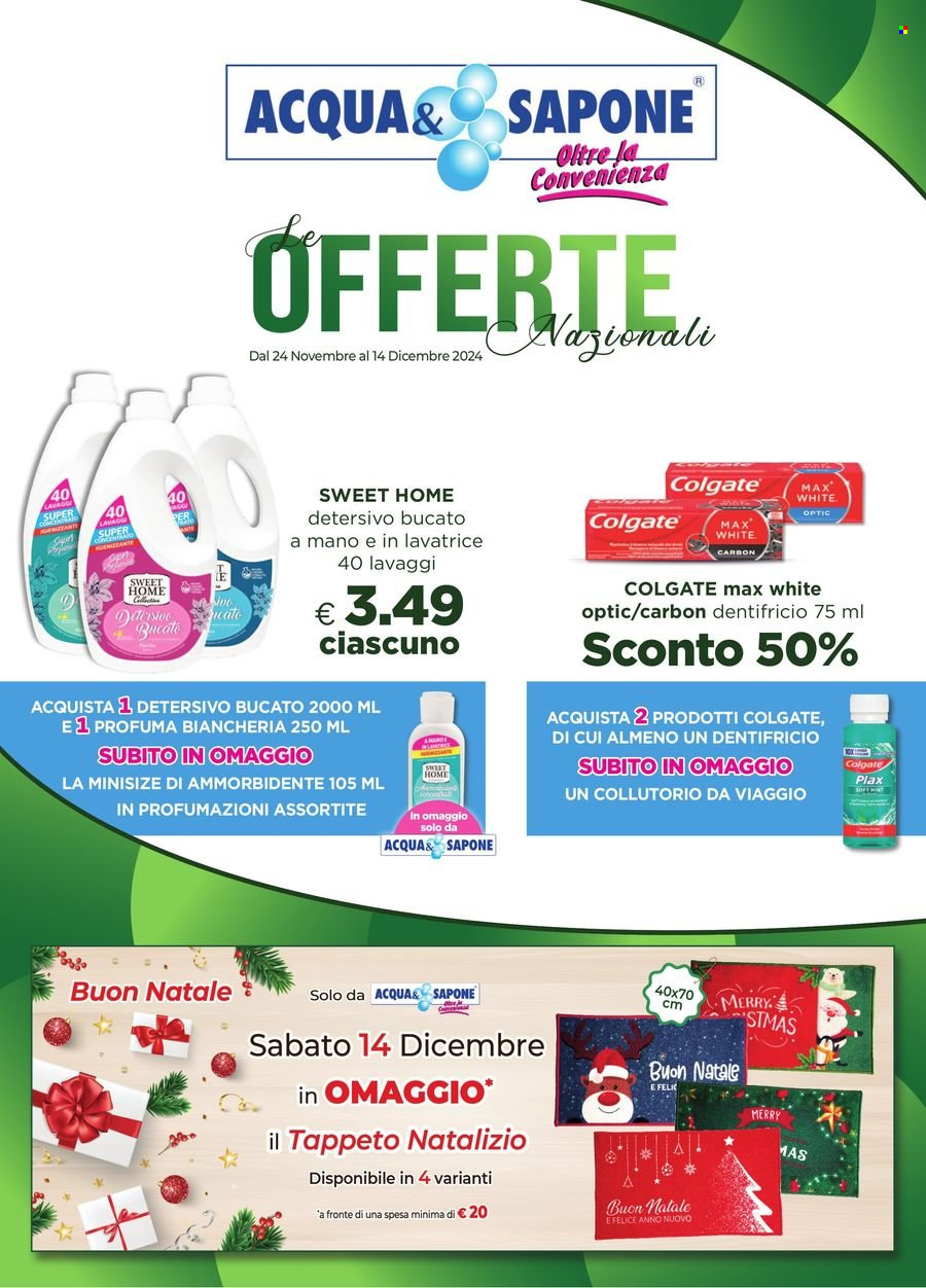 Volantino Acqua & Sapone - 24/11/2024 - 14/12/2024. Pagina 1