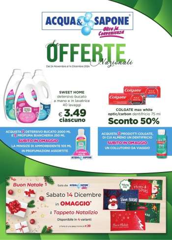 Volantino Acqua & Sapone - 24/11/2024 - 14/12/2024.