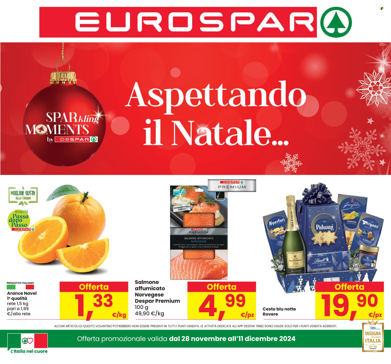 Volantino Eurospar - 28/11/2024 - 11/12/2024. Pagina 1