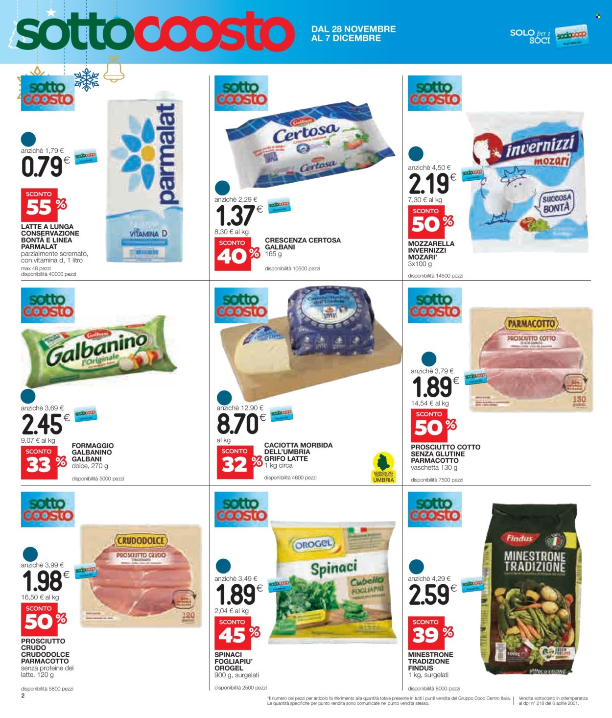 Leták Coop - 28.11.2024 - 11.12.2024. Strana 2