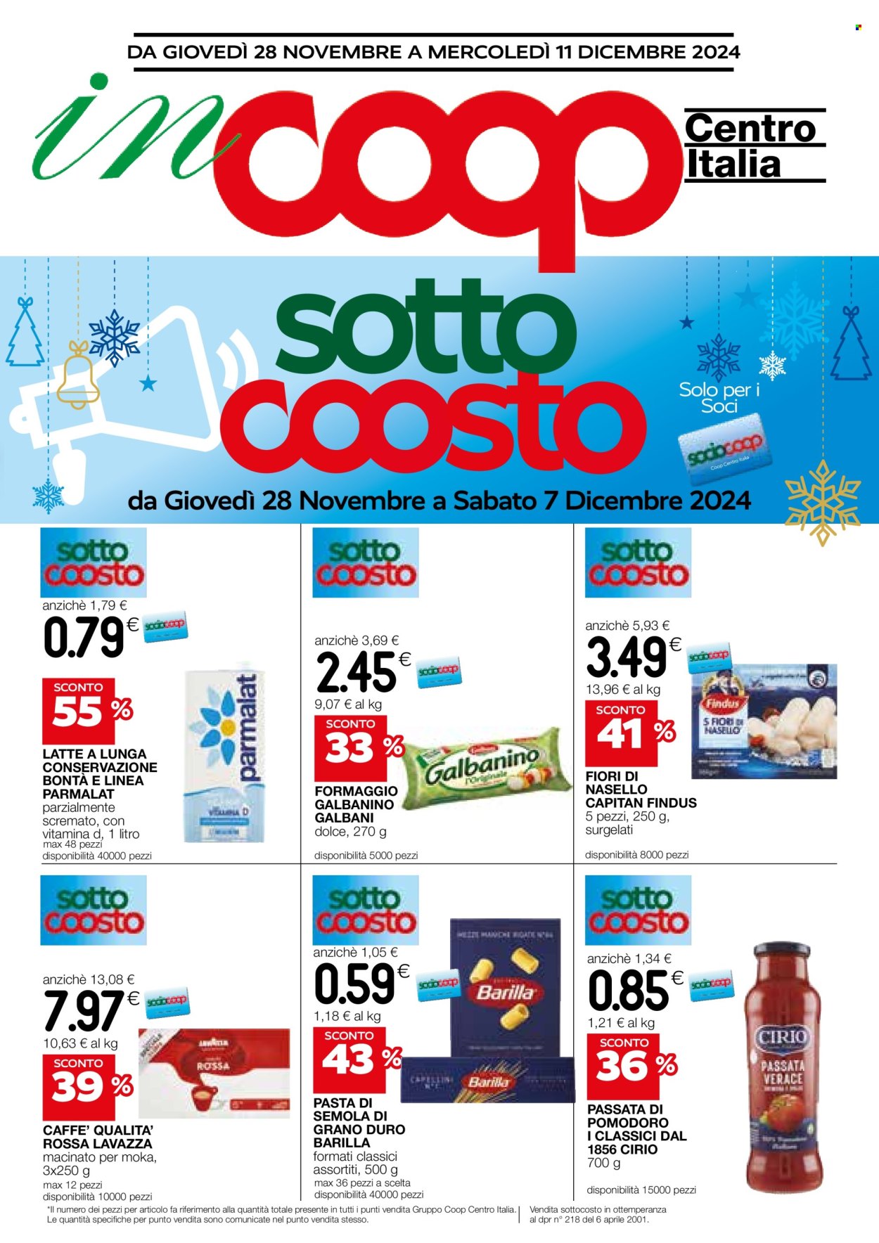 Leták Coop - 28.11.2024 - 11.12.2024. Strana 1