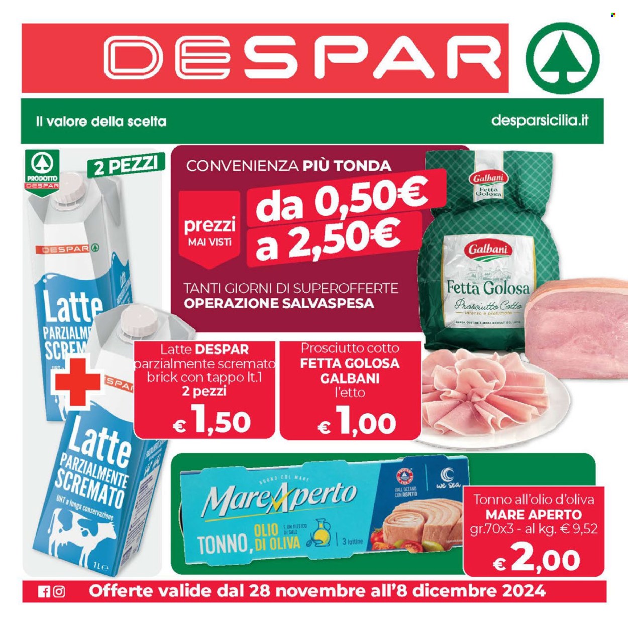 Leták Despar - 28.11.2024 - 8.12.2024. Strana 1