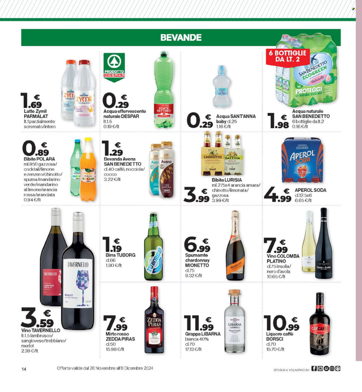 Volantino Eurospar - 28/11/2024 - 8/12/2024. Pagina 14
