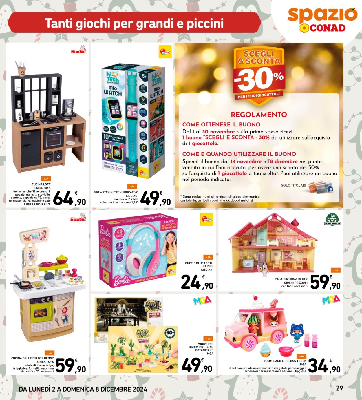 Leták Spazio Conad - 2.12.2024 - 8.12.2024. Strana 29