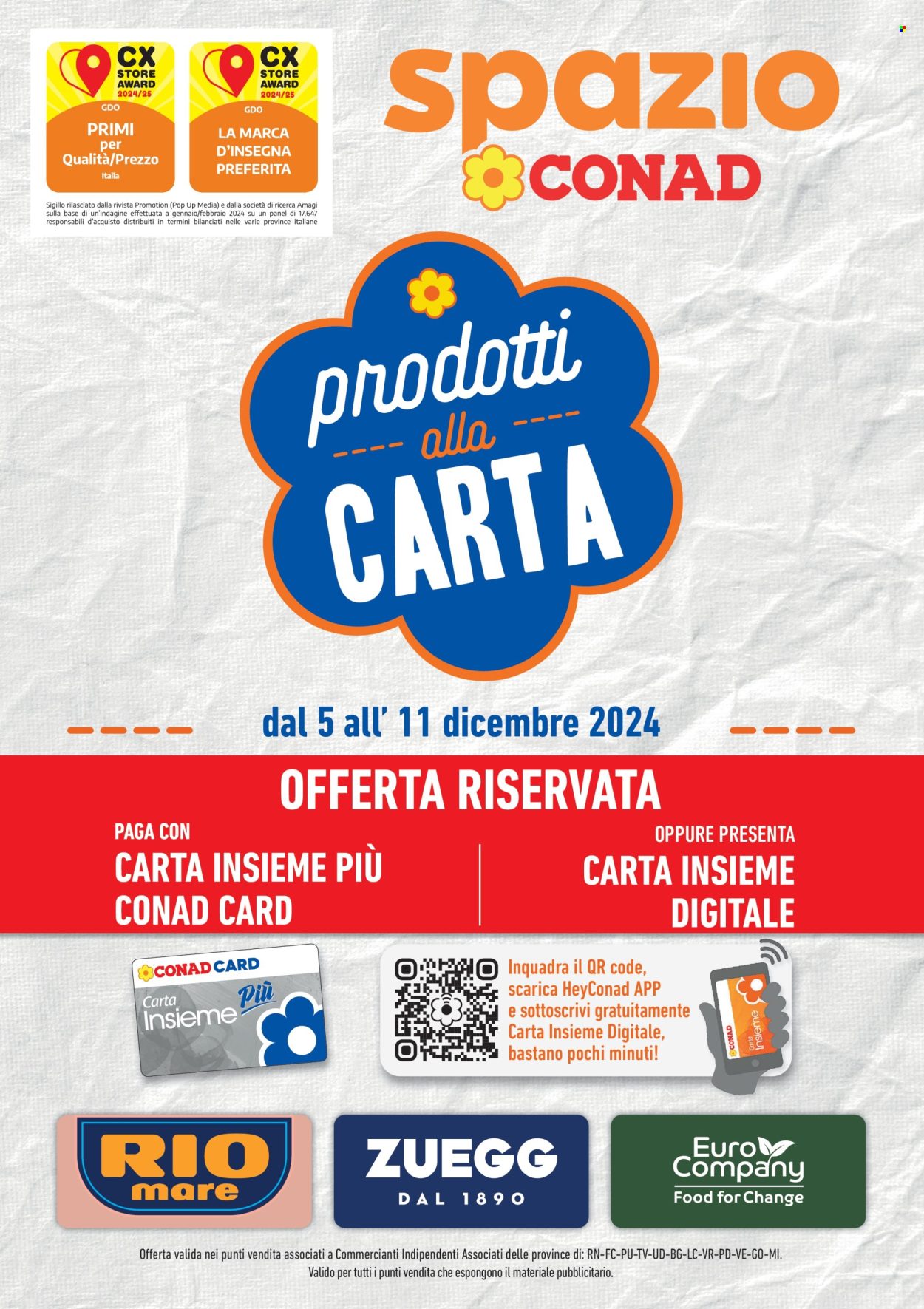 Leták Spazio Conad - 5.12.2024 - 11.12.2024. Strana 1