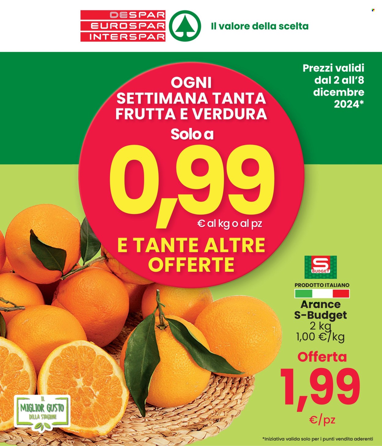 Volantino Eurospar - 2/12/2024 - 8/12/2024. Pagina 1