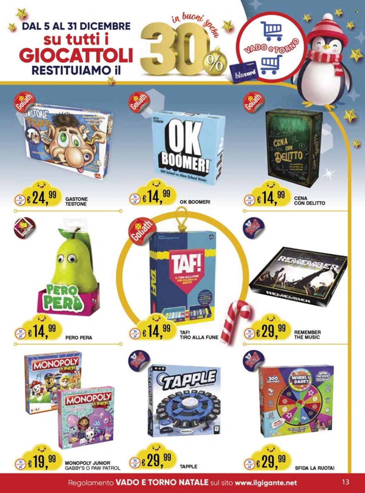 Leták Il Gigante - 5.12.2024 - 31.12.2024. Strana 13