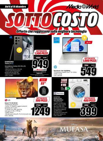 Volantino MediaWorld - 6/12/2024 - 15/12/2024.