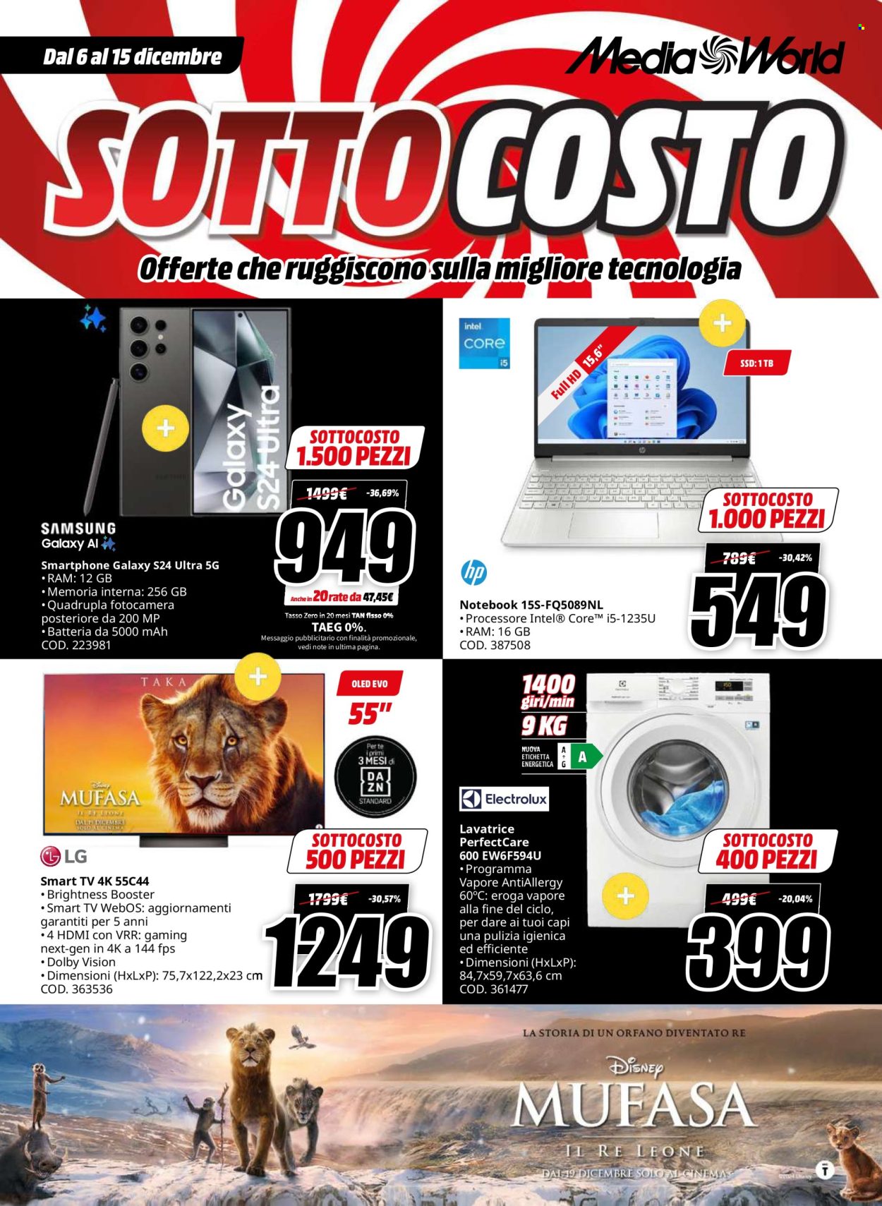 Leták MediaWorld - 6.12.2024 - 15.12.2024. Strana 1