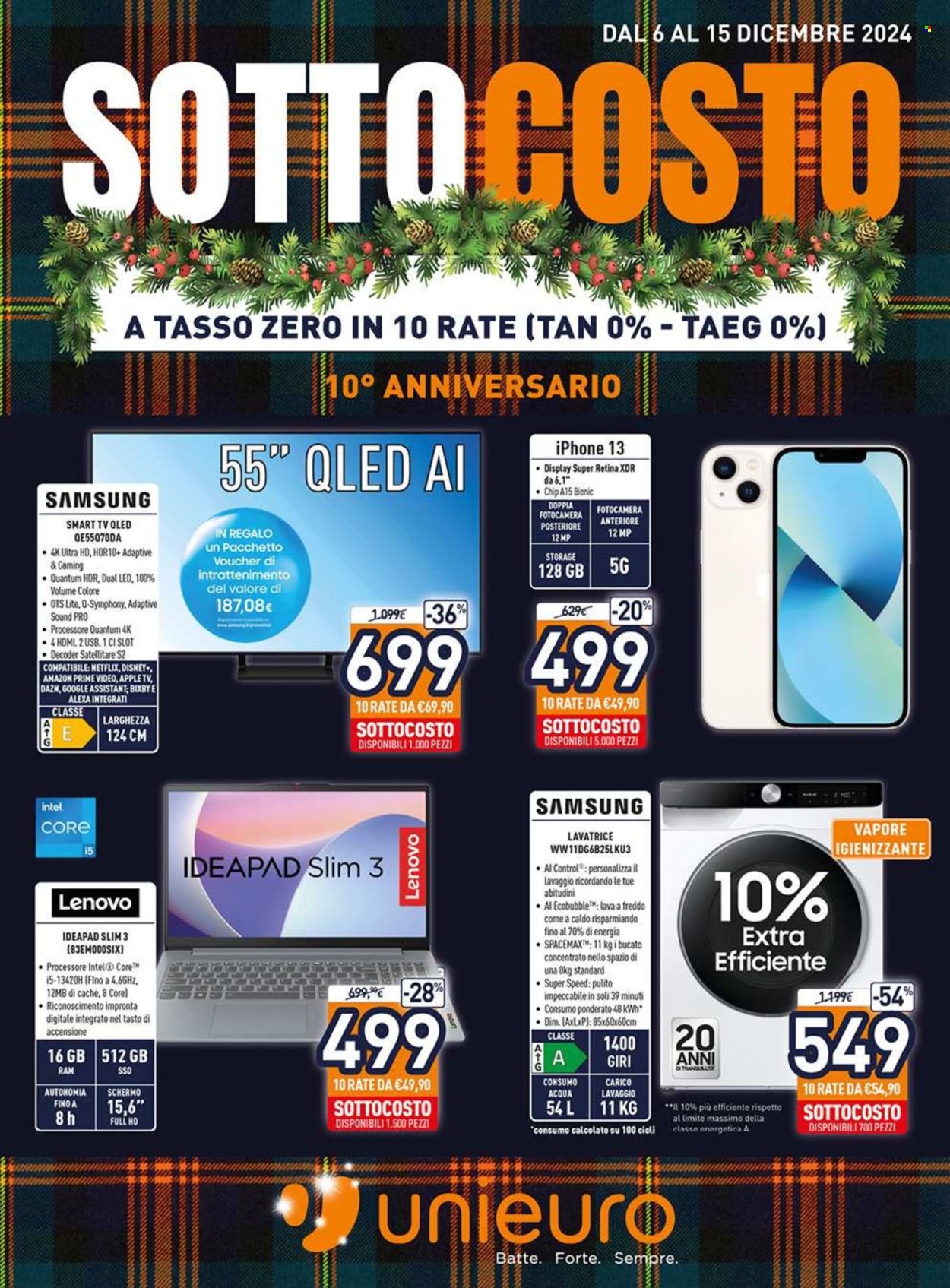 Volantino Unieuro - 6/12/2024 - 15/12/2024. Pagina 1