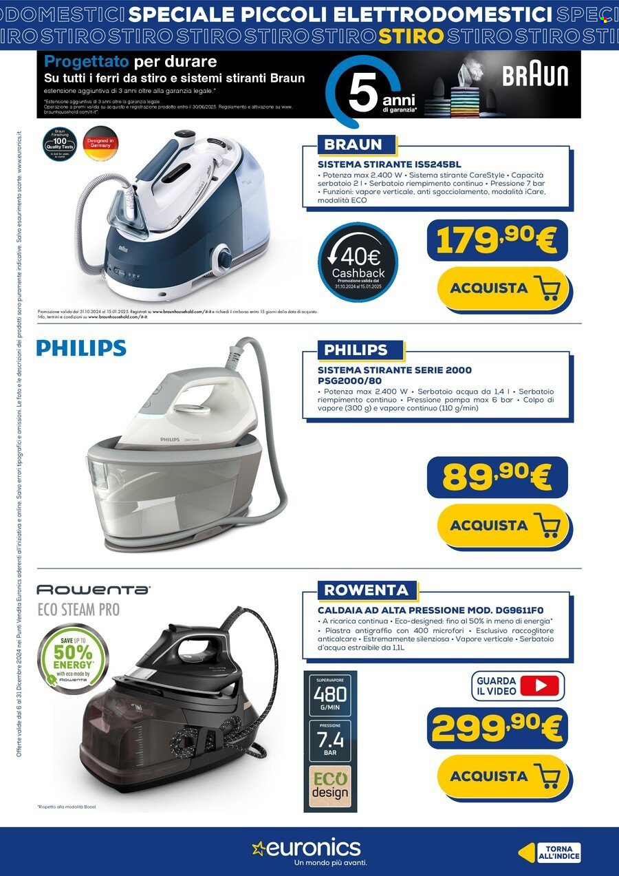 Volantino Euronics - 6/12/2024 - 31/12/2024. Pagina 9