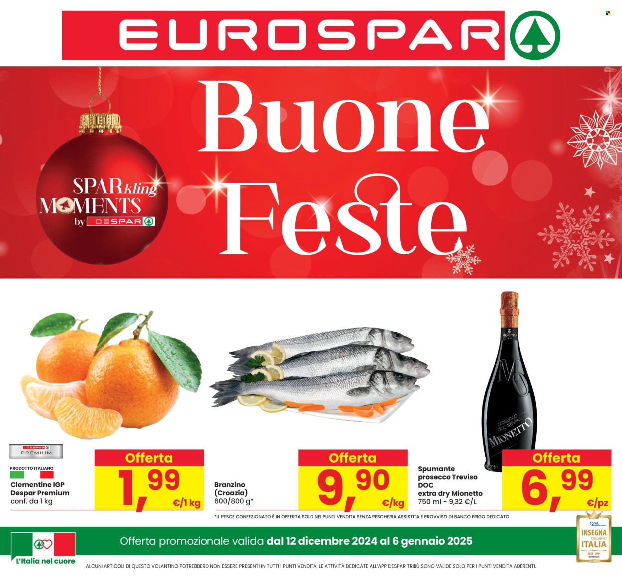 Leták Eurospar - 12.12.2024 - 6.1.2025. Strana 1