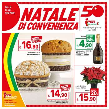 Volantino Iper, La grande i - 13/12/2024 - 26/12/2024.