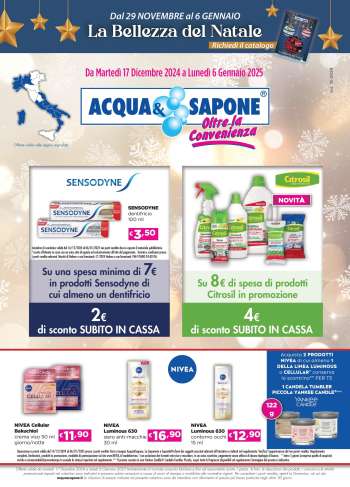 Volantino Acqua & Sapone - 17/12/2024 - 6/1/2025.