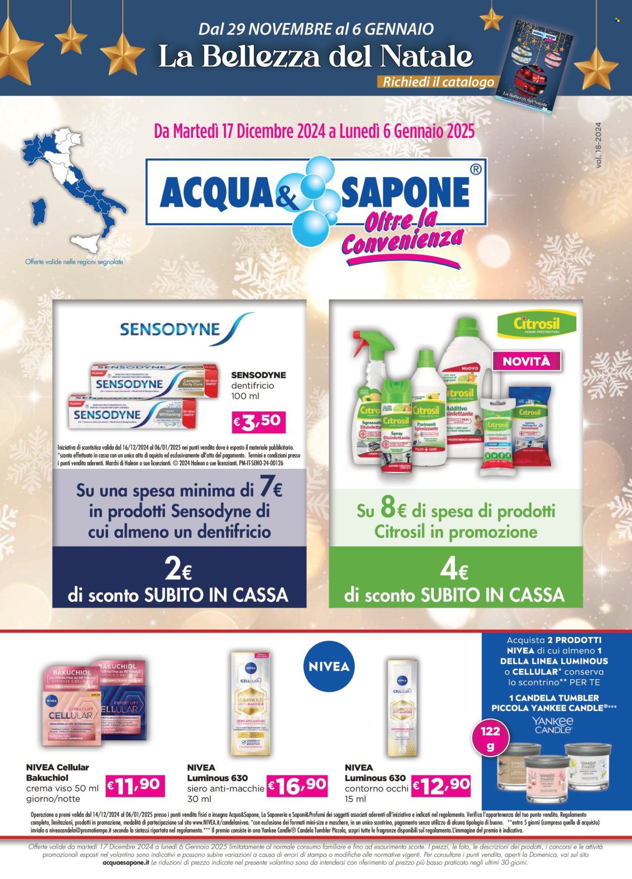Leták Acqua & Sapone - 17.12.2024 - 6.1.2025. Strana 1
