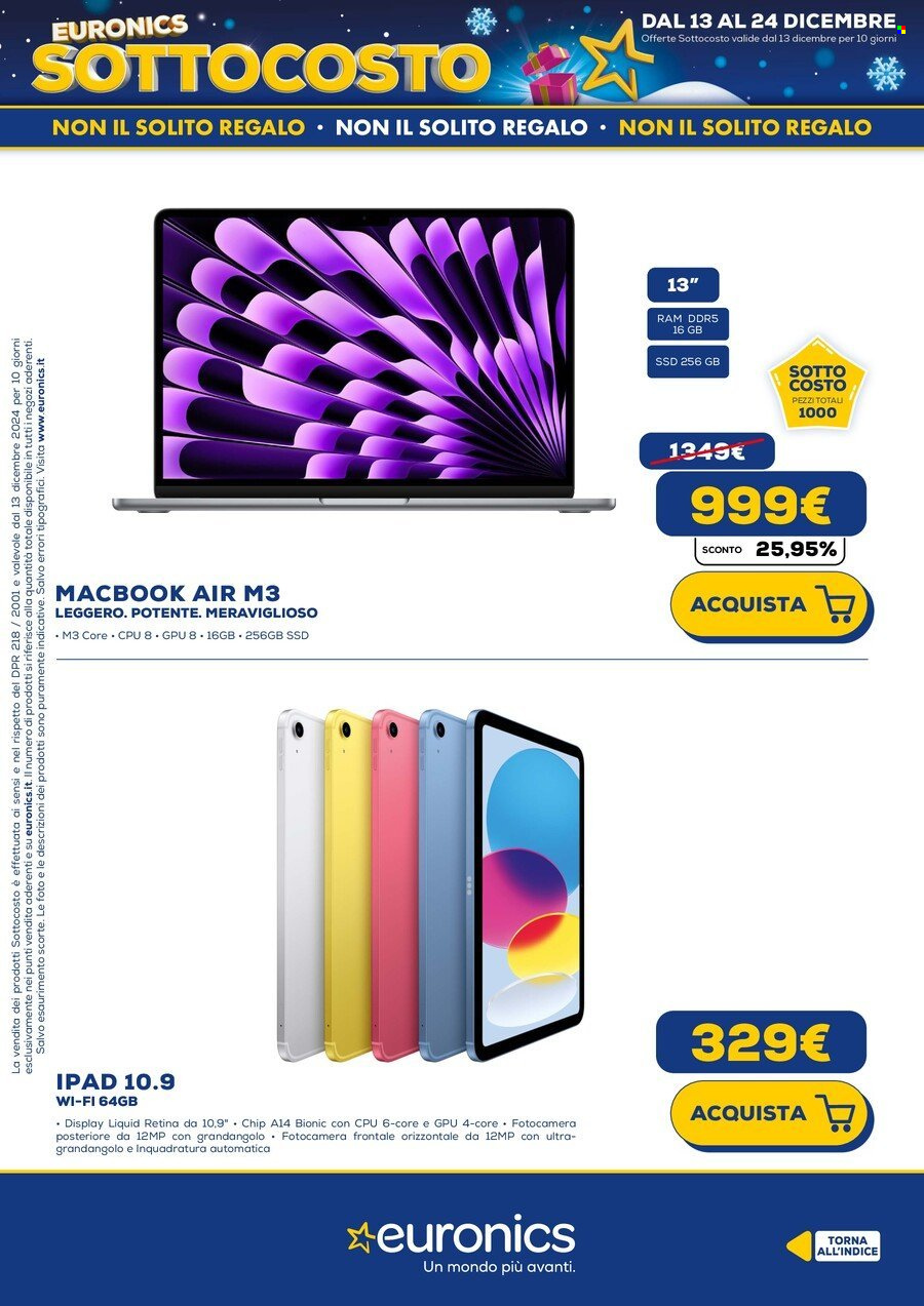 Volantino Euronics - 13/12/2024 - 22/12/2024. Pagina 8