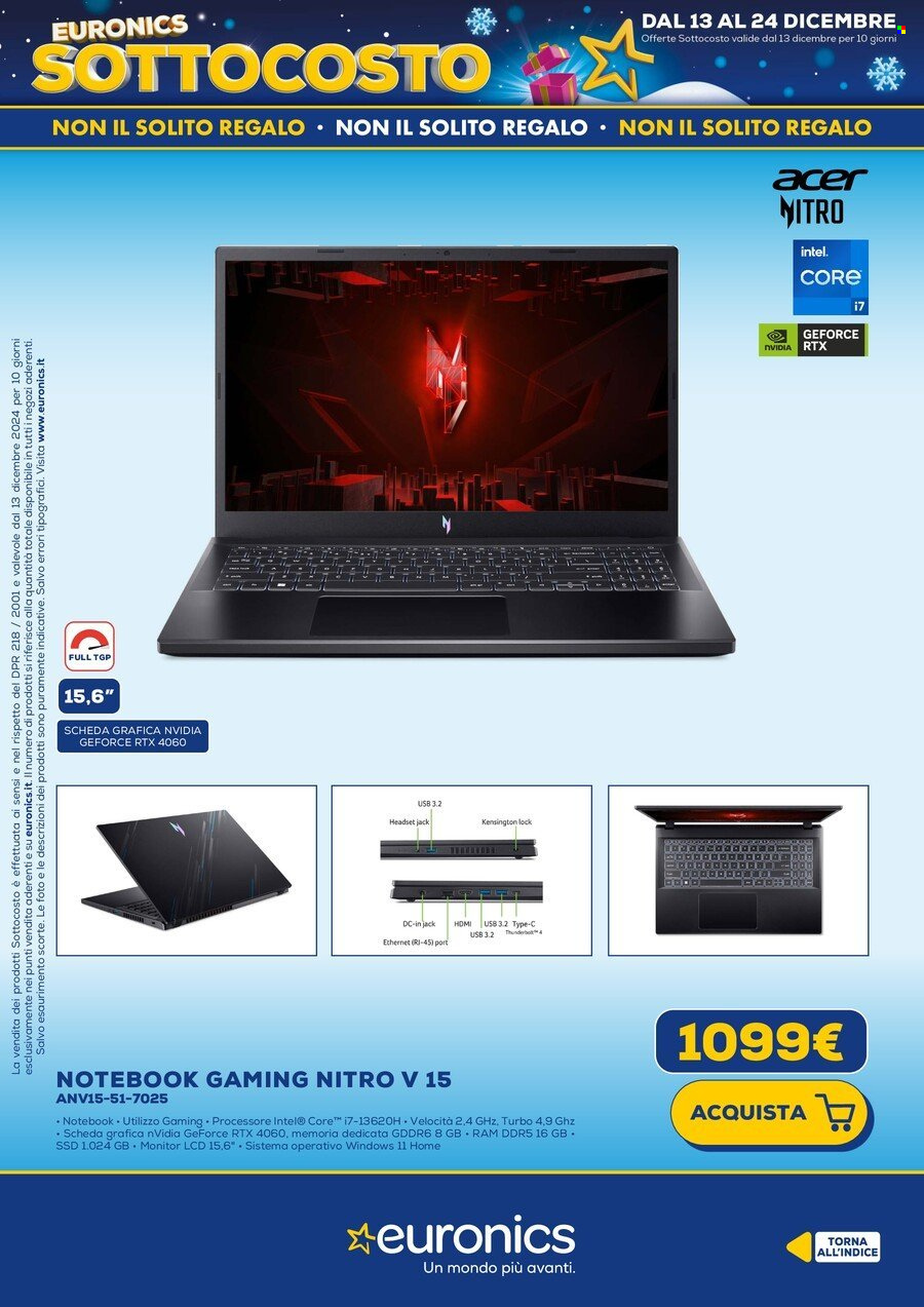 Volantino Euronics - 13/12/2024 - 22/12/2024. Pagina 15