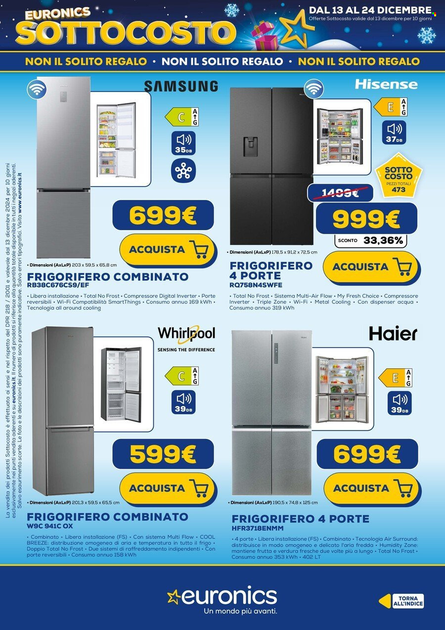 Volantino Euronics - 13/12/2024 - 22/12/2024. Pagina 23